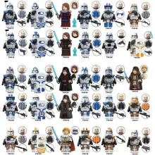 (30PCS) Fits Lego 30PCS  Star Wars Clone Trooper Obi-Wan Anakin Skywalker minifigures Children's Blocks