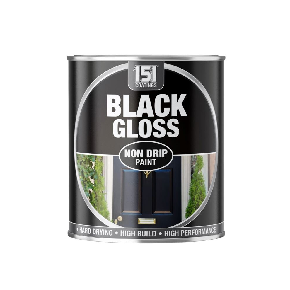 New 151 Coatings - Non Drip Gloss Paint - Black 300Ml