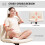 Homcom (Cream) HOMCOM Linen Criss Cross Legged Office Chair with Tilt Function 3