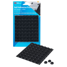 3M SJ5012BL Bumpon Black Polyurethane Rubber Foot 12.7mm x 3.5mm - 56pc