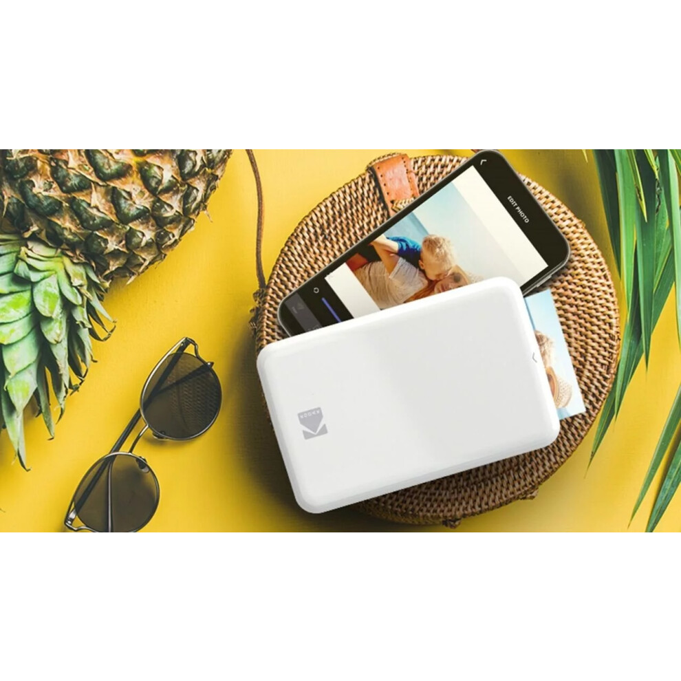 KODAK Mini 2 White 4PASS Portable Photo Printer (2.1x3.4 inches) New