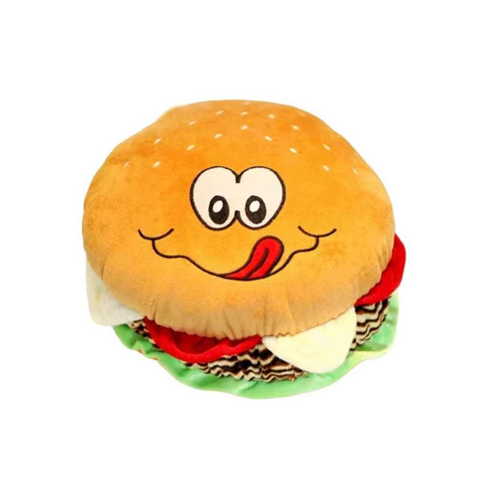 (40cm) Hamburger Plush Expression Toy Cartoon Stuffed Doll Gift Decoration Cushion