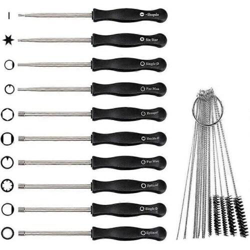 Carburetor Adjustment Screwdriver Tools + Cleaning Brush Needle Kit Cycle Carburator Small Engine Carburetor Adjusting Tool 2