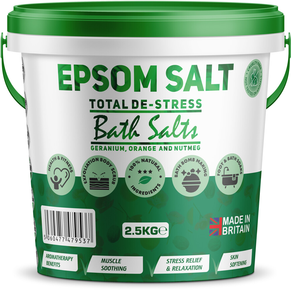 1Ne Nutrition (2.5Kg) Epsom Salt Total De-Stress Magnesium Sulfate