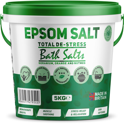 (5kg) Epsom Salt Total De-Stress Magnesium Sulfate