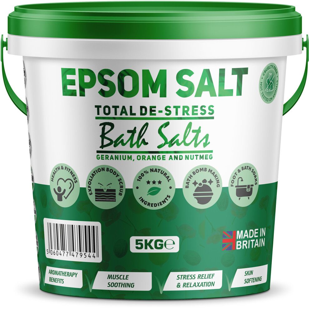 1Ne Nutrition (5Kg) Epsom Salt Total De-Stress Magnesium Sulfate