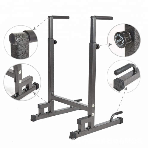 Dip Stand Push Up Station Exercise Tricep Adjustable Pull Up Bars 2