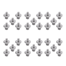 5 Pieces 1/4 inch Male to 1/4 inch Male Metal Threaded Screw Adapter