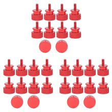 10Pcs/Lot UNC6-32 M3.5 Hand Screw for PSU Computer Case Screws Red