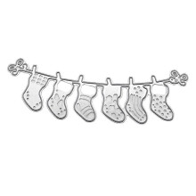 (As show, One size) Christmas Sock Metal Cutting Dies Stencils Crafts Cards Cutting Die Cut for Stencil DIY Scrapbooking Album Paper Card