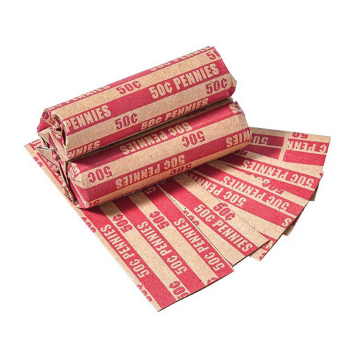 Involucri per monete da un centesimo, involucri piatti per rotoli da un centesimo, 100 pezzi 1