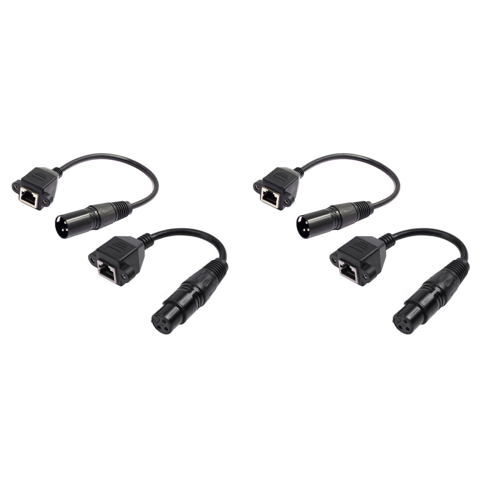 1 Pair Xlr 3Pin To Rj45 Female Adapter Rj45 To Xlr Connector 4853158808709