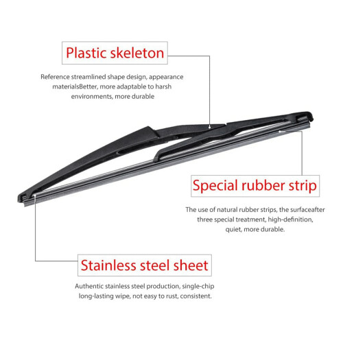 Rear Wiper Arm Set - Back Windshield Wiper Arm Blade Set for 2