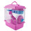 Gaiola para hamster com claraboia e casa de duas camadas rosa 2