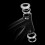 (As show, One size) Electric car bowl set/bicycle front fork bowl set/28.6 eight piece bowl/electroplating head bowl set/accessories 3
