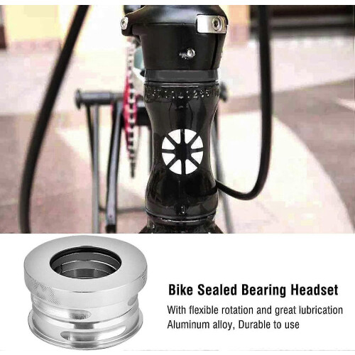 (As show, One size) Electric car bowl set/bicycle front fork bowl set/28.6 eight piece bowl/electroplating head bowl set/accessories 1