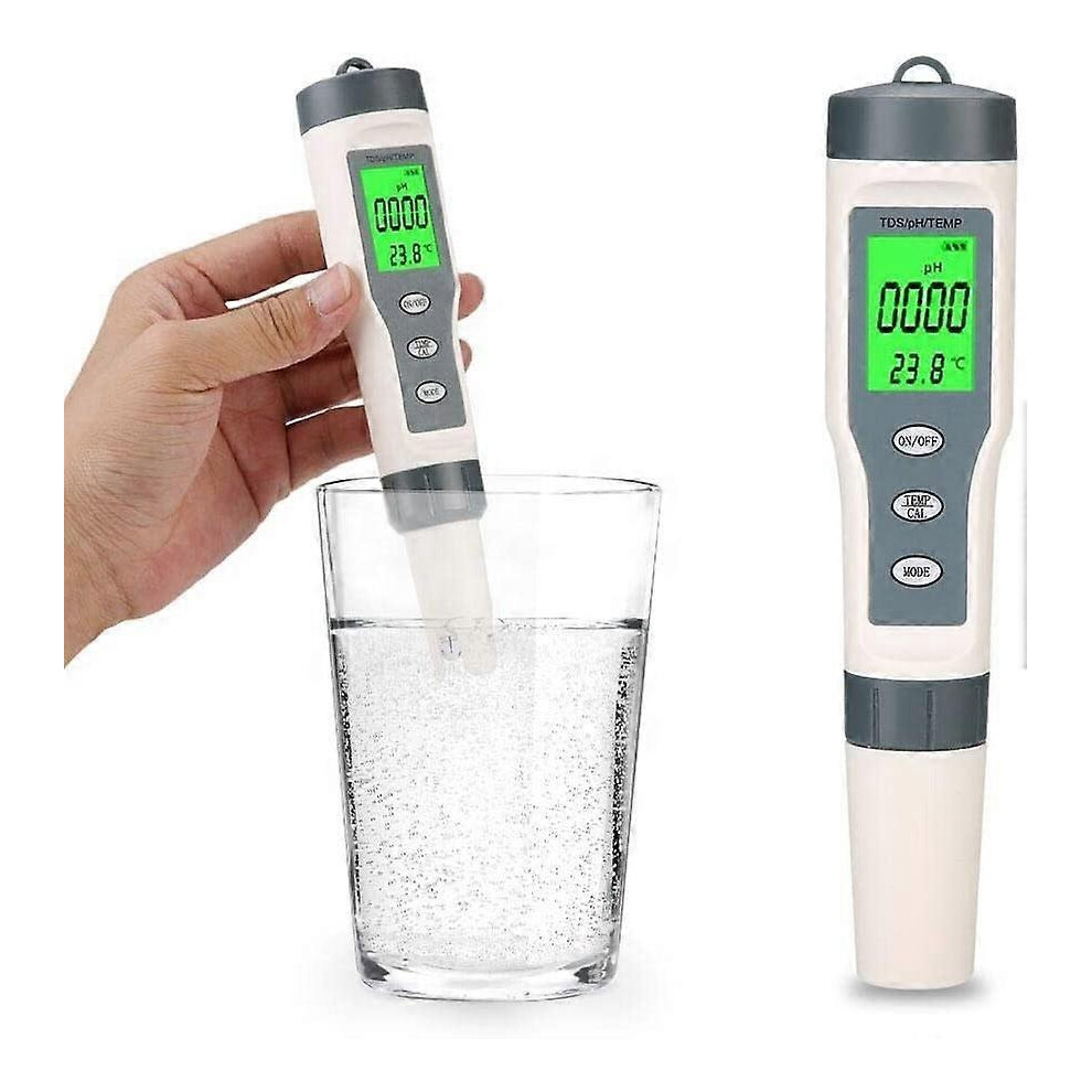 (As Show, One Size) Portable 3-In-Ph Tds Temp Water Quality Test Pen Ph Water Quality Analyzer 4704245261207