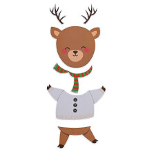 (As show, One size) Christmas elk refrigerator magnet sticker set, Christmas decoration, refrigerator, metal door, holiday Christmas decoration 1 piece