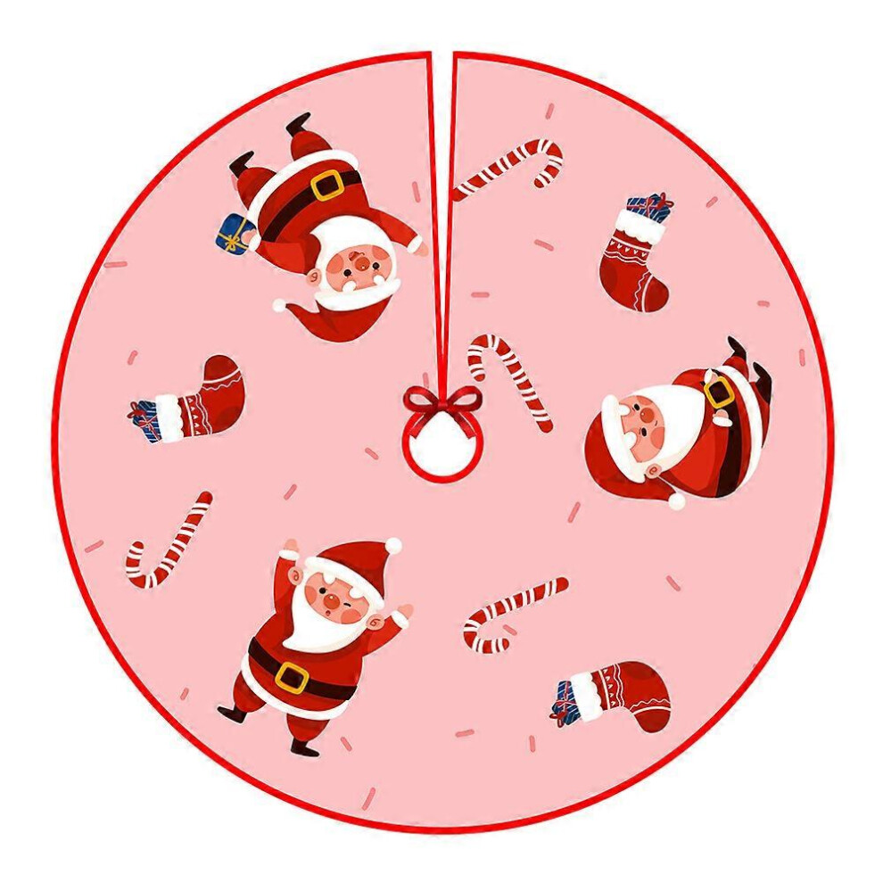 (As show, One size) 36 Inch Christmas decorations creative cartoon printing tree surround mat Christmas tree bottom decorative tree skirt(Style 1)-image-OPC-PHP9F8P-NEW