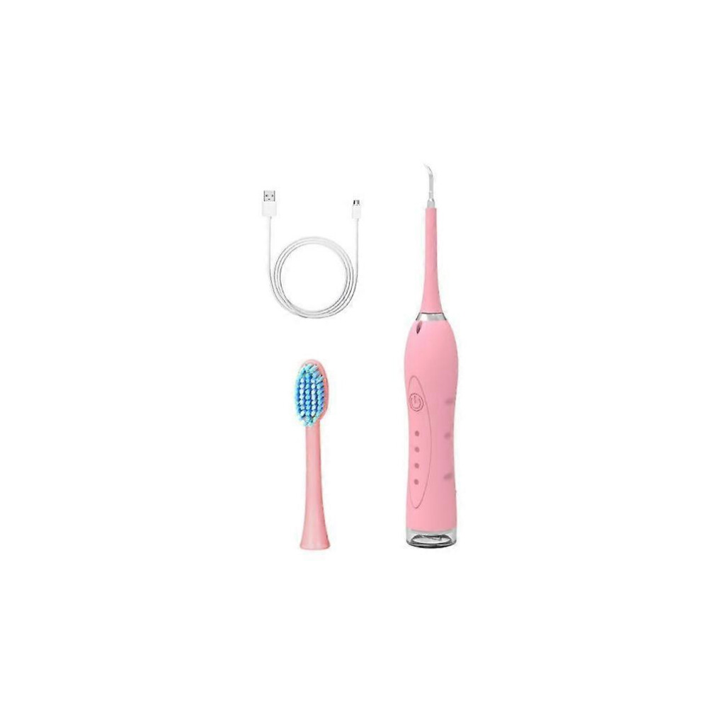 (As show, One size) Smart pink ultrasonic teeth cleaning device-image-OPC-PHP9FDB-NEW