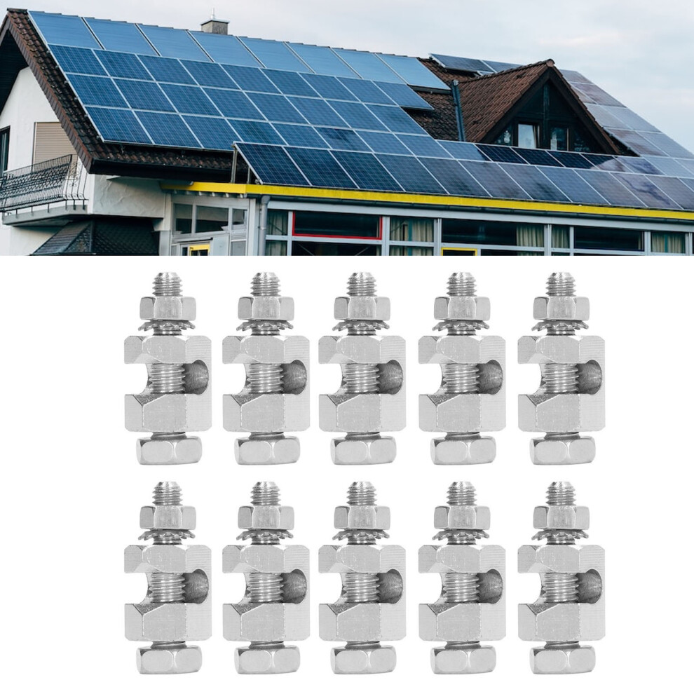 10Pcs Lightning Protection Cable Clamp External Hex Copper Grounding Protection Cable Clip For Pv Module 4051311718449