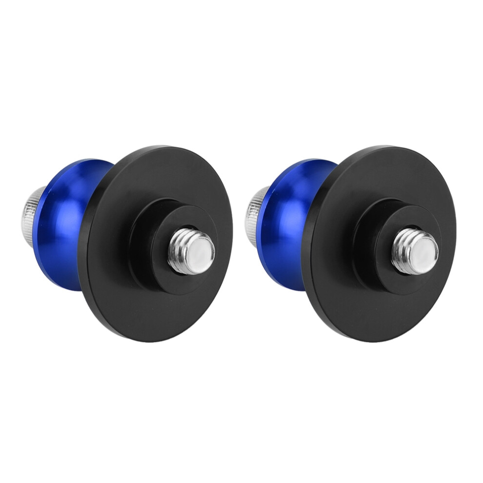 2Pcs 6Mm Motorcycle Cnc Rear Stand Swing Arm Spool Sliders Stand Swingarm Bobbins (Blue) Blue 7691311719588