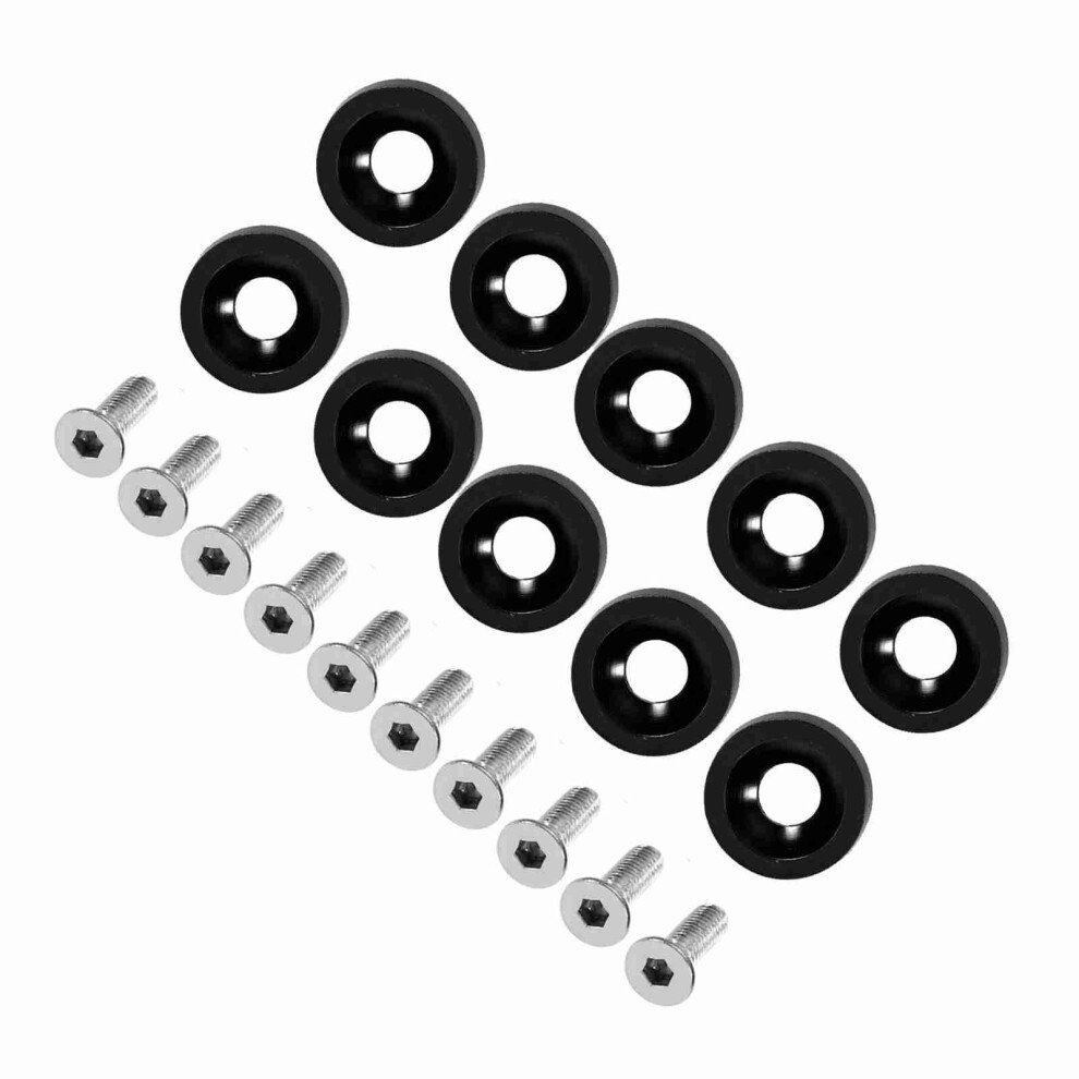 Car Modification M6 Gasket Bolt License Plate Frame Decoration Screw (Black) 9361311719328