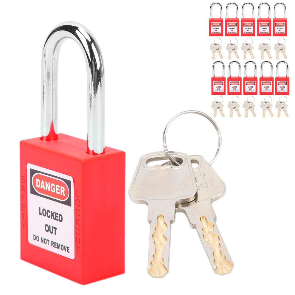 10 Sets 38Mm Lockout Lock Nylon Industrial Engineering Insulation For Chemical Power 4911311719757