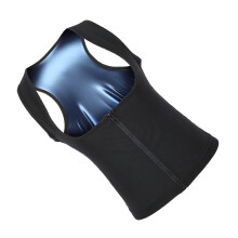 Sauna-Weste für Damen – Atmungsaktiver Taillentrainer mit Reißverschluss Tanktop, Größe L/XL
