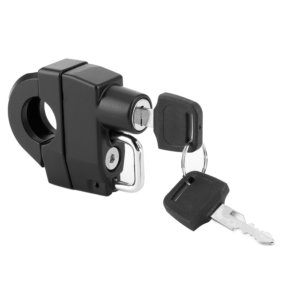 Universal Motorcycle Helmet Lock Antitheft With Keys Riding Accessory For 0.9In Handlebar 4941311722112