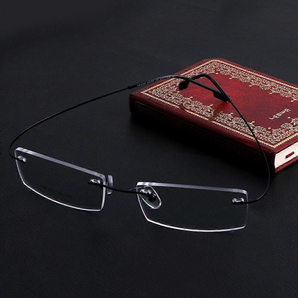 Furtalk (Coffee, One Size) Fashion Metal Rimless Eye Glasses Eyeglasses Frame Spectacle Frames