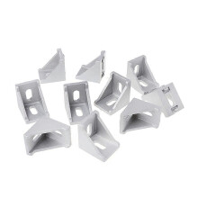 (As show, One size) 10pcs 3030 Fasten Fitting Angle 30x30 L Connector Aluminum Corner Bracket Joint