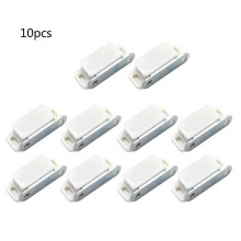 (As show, One size) 10Pcs Mini Plastic Cabinet Magnetic Catch Lock Latch Door Shutter Home Furniture