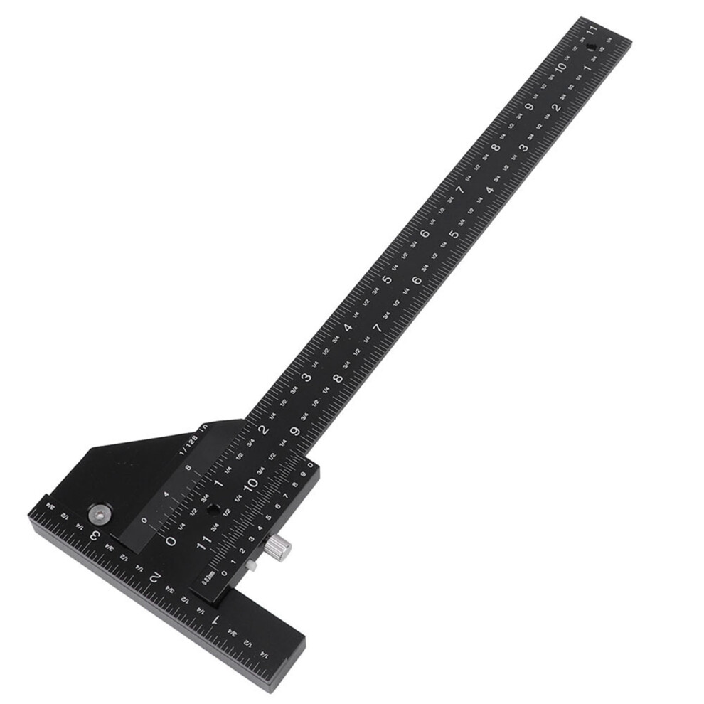 Woodworking T Ruler Woodworking Aluminum Alloy Wood Scriber Measure Scribing Ruler 6931311723811