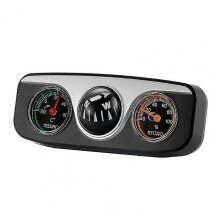 (As show, One size) 3-in-1 Convenient Vehicle Dashboard Thermometer Hygrometer Navigation Ball