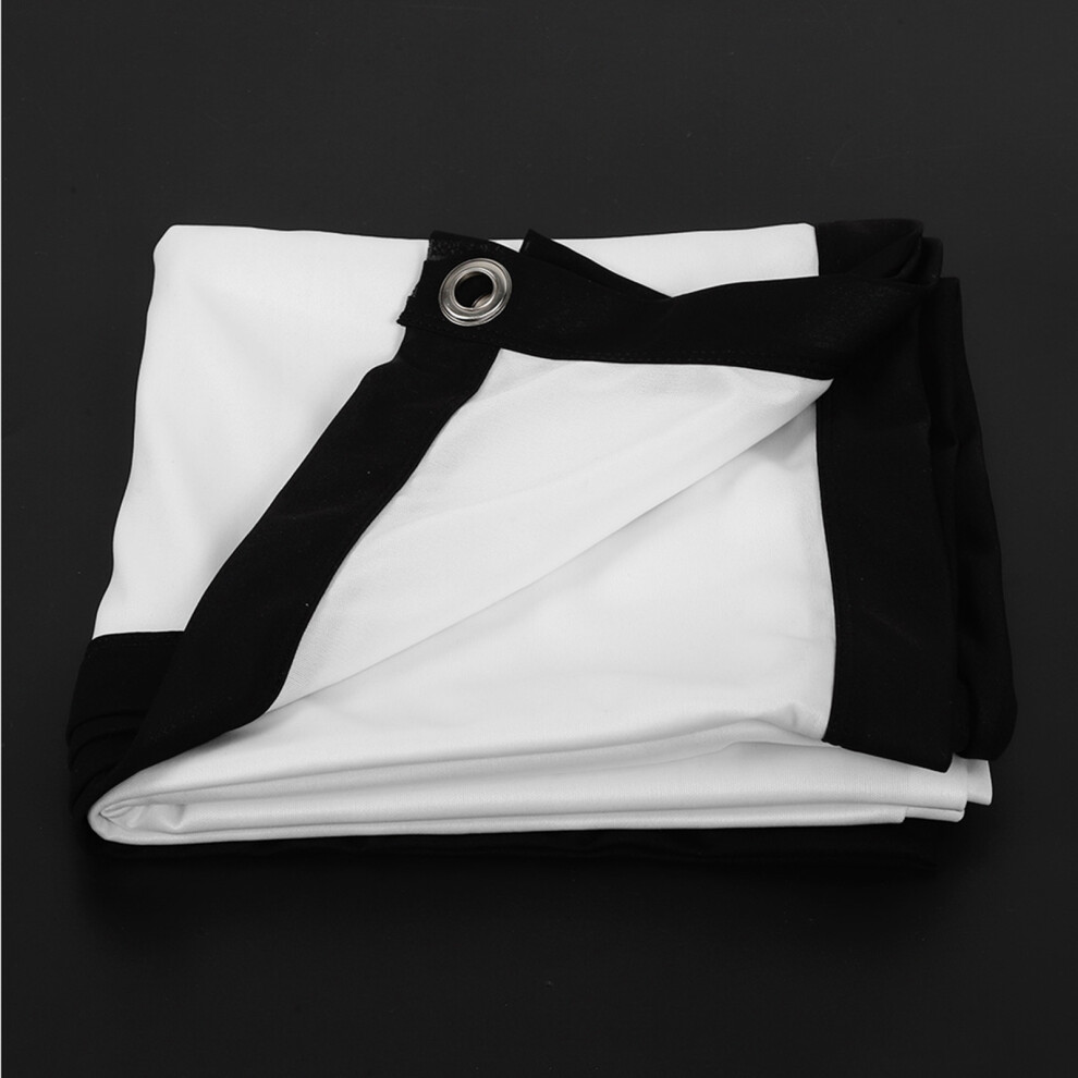 16:9 Thicken Portable Non Crease Soft Polyester Projector Curtain Projection Screen(84In ) White 9391311726460