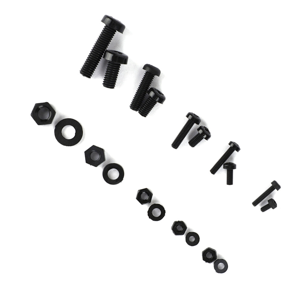 270Pcs/Box M2/M2.5/M3/M4/M5 Nylon Screw Nut Washer Assortment Kit Hardware Fastenersblack 9311311726734