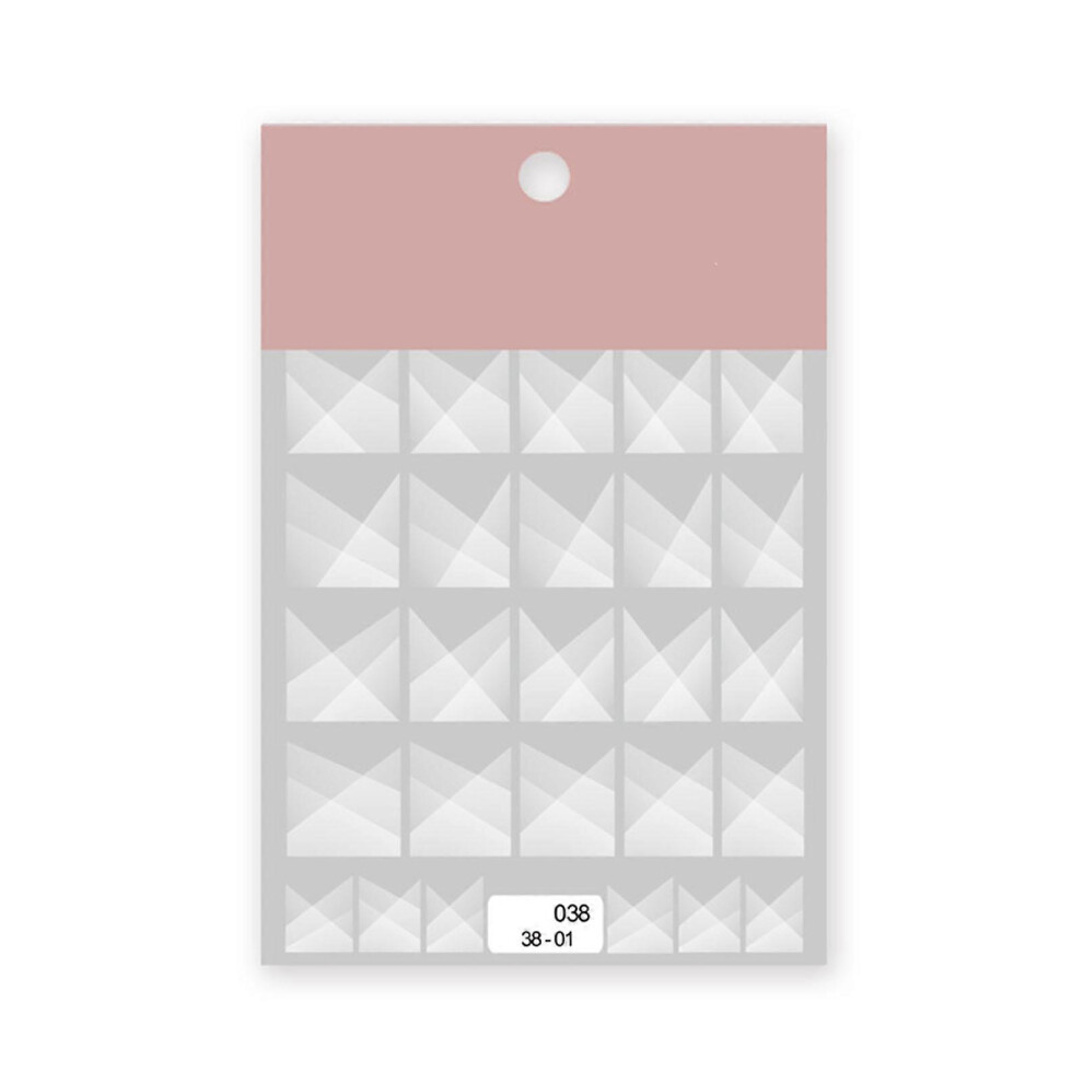 Furtalk White/Black (As Show, One Size) French Nail Strips French Tip Stickers Geometry Nail Stickers For French Nail