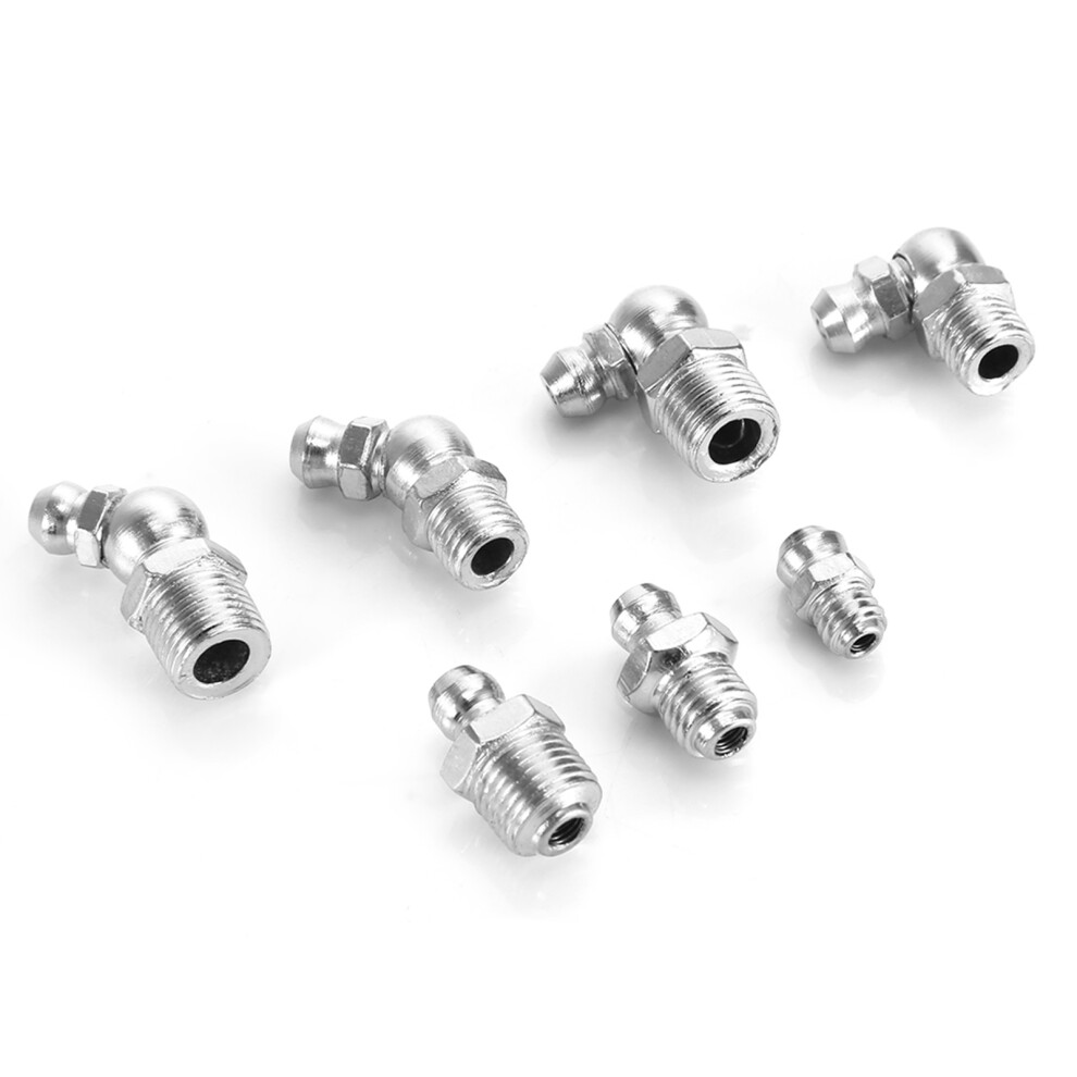 45Pcs M6/M8/M10 Durable Metal Brass Zerk Grease Nipple Fitting Assortment Kits 7611311727727