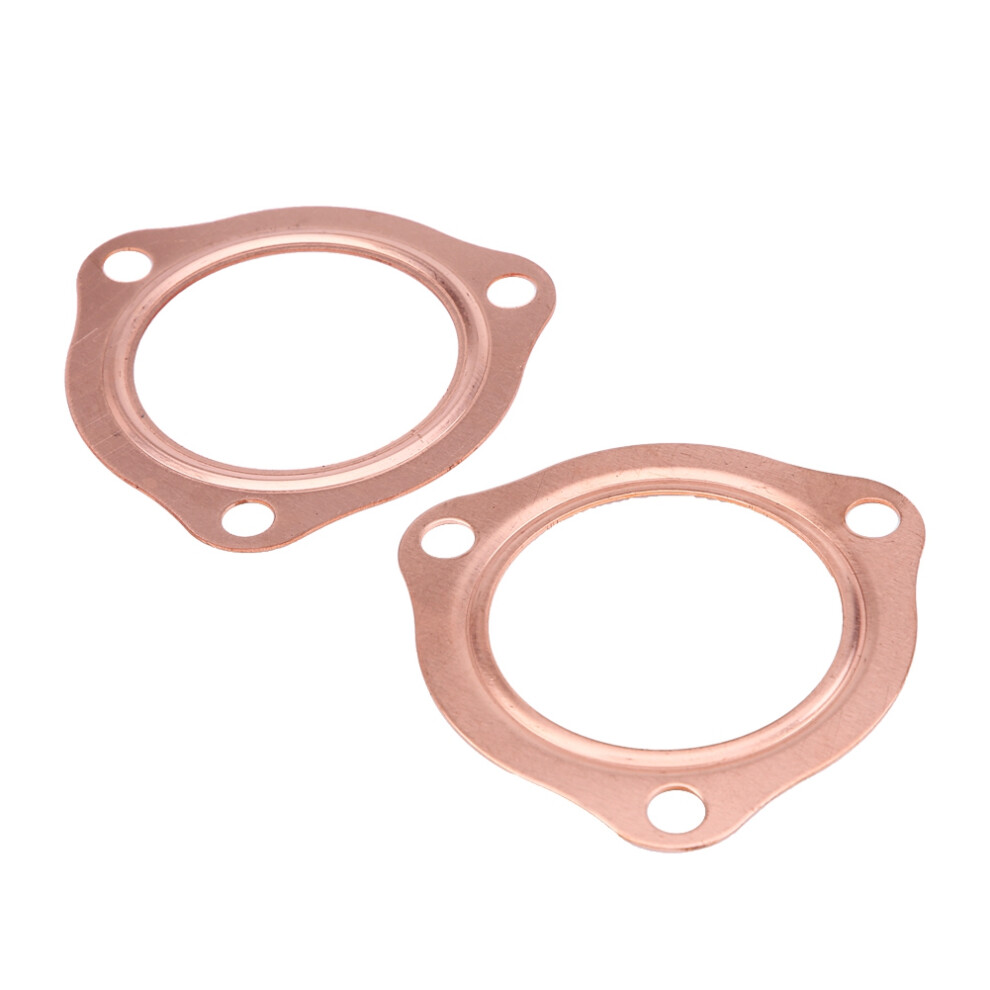 2Pcs 2.5Inch Copper Header Exhaust Collector Gaskets Reusable For Sbc Bbc 302 350 454 4301311727935
