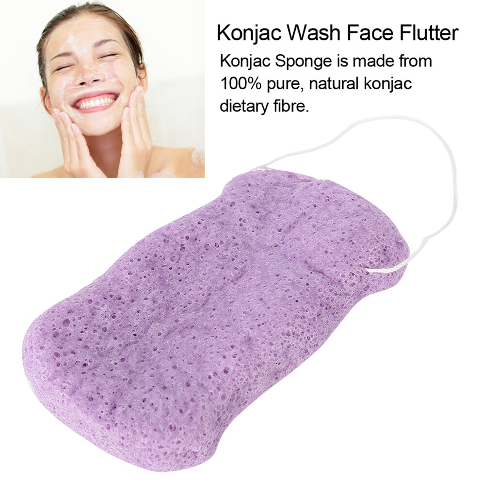 Long Wave Type Big Size Body Konjac Wash Face Flutter Natural Facial Body Care Sponges Dry 03#