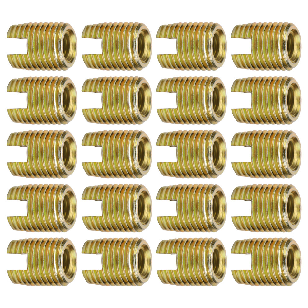 20Pcs 302 Carbon Steel Self Tapping Thread Insert Accessories(Inner M8*1.25 Outer M12*1.5) 7631311728821
