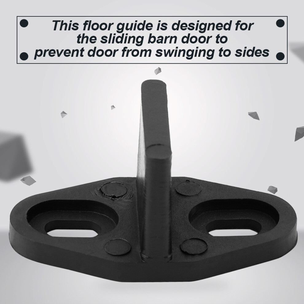 Black Coated Plastic Floor Guide For Sliding Barn Door Bottom Gate Hardware Accessory 4601311729862