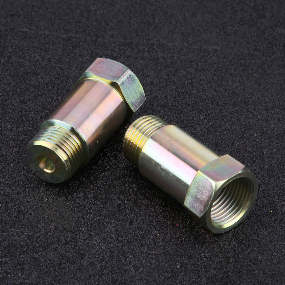 2Pcs 45Mm M18*1.5 O2 Oxygen Sensor Extender Extension Spacer Bungs Adapter Yellow 4971311730558
