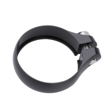 Ultraleichter 31,8 mm Aluminium-Sattelklemmschelle für 27,2 mm Sattelstützen Schwarz