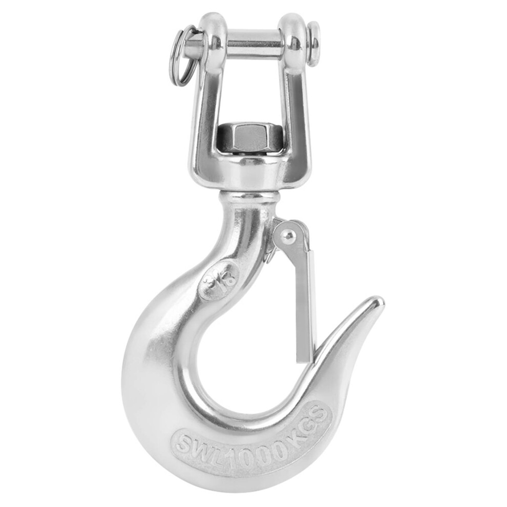 304 Stainless Steel Swivel Lifting Hook With Latch Rigging Accessory (1000Kg) 4631311730919