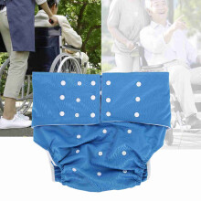 Washable Adult Pocket Nappy Cover Adjustable Reusable Diaper Cloth Dark Blue