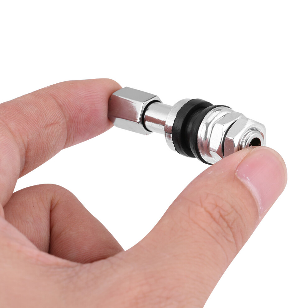 10Pcs Tr43e Metal Car Truck Motorcycle Tubeless Tire Tyre Valve Stems With Dust Cap 4951311731588