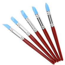 5 Stück Blaue Silikon-Spitzengeräte für Lackieren, Schnitzen und Töpferarbeiten & DIY