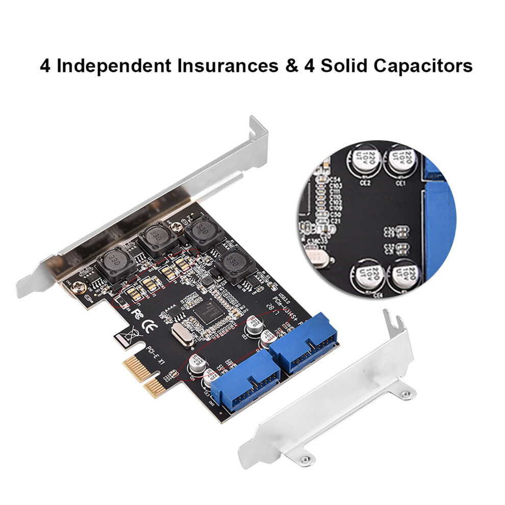 Pcie Pciexpress To Internal 2 Port 19Pin Header Usb 3.0 Expansion Card With Low Profile 8791311732842